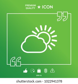 Icono de línea de nube Sun