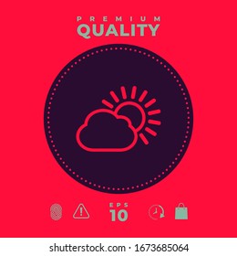 Icono de la línea de nube Sun. Elementos gráficos para el diseño