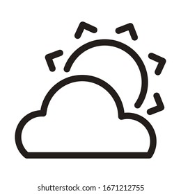 diseño de ilustración vectorial de icono de estilo de línea con nube