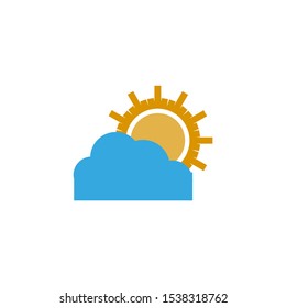 sun cloud logo design inspiration