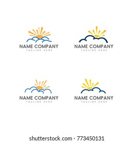 Sun Cloud logo template package