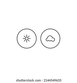 Sun with cloud on white background