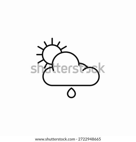 sun cloud rain icon sign vector