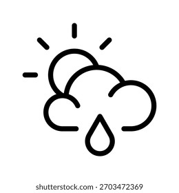 Sun, Cloud, and Raindrop Icon Pack – Versatile Weather Symbols Collection for Apps, UI, and Web Design
