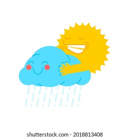 Sexo de sol y nube. Las relaciones solares. reproducción meteorológica