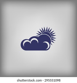 sun cloud sign icon