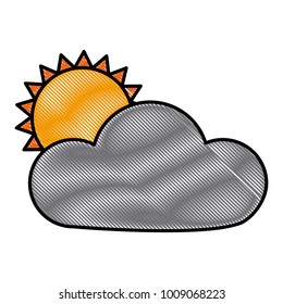 Sun and cloud symbol