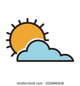 Sun and cloud symbol