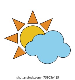 Sun and cloud symbol