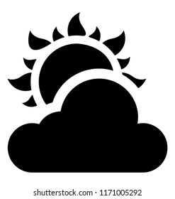 
Sun and cloud symbolising pleasant weather
