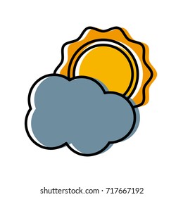 Sun and cloud weather