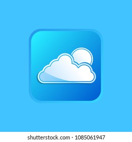 Sun Cloud Weather Icon, logo