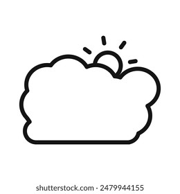 Sun und Cloud Wetter Icon Perfekt für Vorhersage App