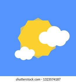 The sun and cloud weather icon.vector