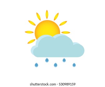 The sun and cloud weather icon.vector
