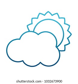 Sun and cloud weather symbol
