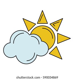 sun cloud weather symbol