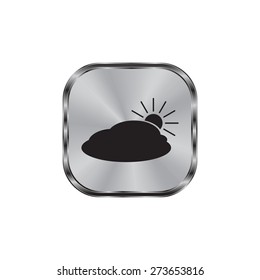 sun and cloud weather web icon
