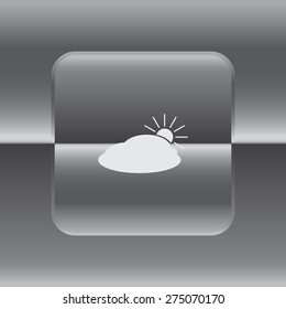 sun and cloud weather web icon