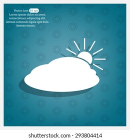 sun and cloud weather web icon