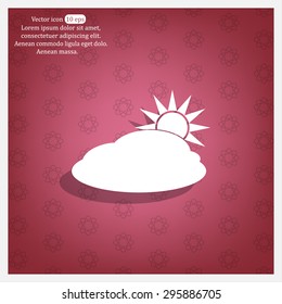 sun and cloud weather web icon