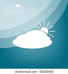 sun and cloud weather web icon