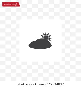 sun and cloud weather web icon