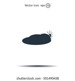 sun and cloud weather web icon