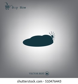 sun and cloud weather web icon