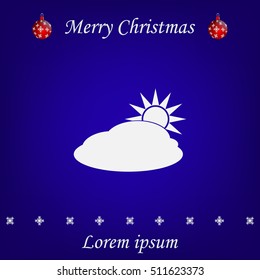 sun and cloud weather web icon