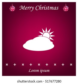 sun and cloud weather web icon