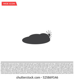 sun and cloud weather web icon