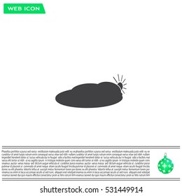 sun and cloud weather web icon