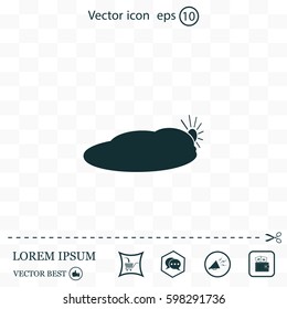 sun and cloud weather web icon