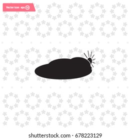 sun and cloud weather web icon