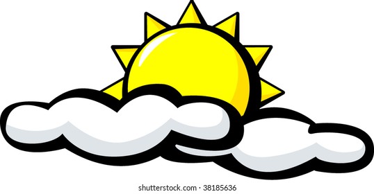 sun with clouds