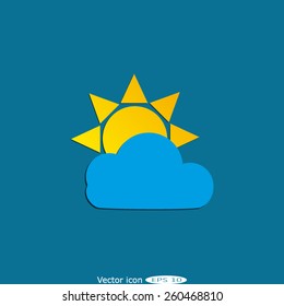 sun with clouds background