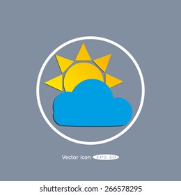 sun with clouds background