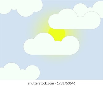 the sun and clouds in the blue sky