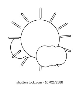 sun and clouds icon