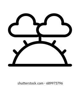 Sun clouds icon