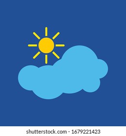 sun & clouds using as an icon