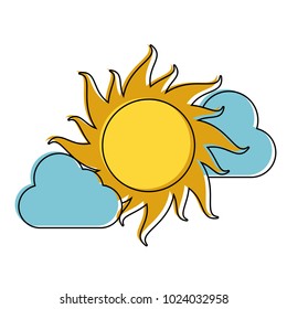Sun and clouds weather