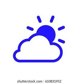 sun clouds weather icon vector illustration