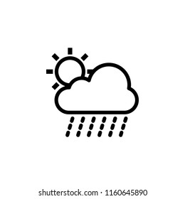 sun, cloudy, rainy sign icon. Element of weather sign for mobile concept and web apps icon. Thin line icon for website design and development, app development