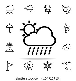 sun, cloudy, rainy sign icon. weather icons universal set for web and mobile