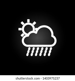 sun, cloudy, rainy sign neon icon. Elements of weather set. Simple icon for websites, web design, mobile app, info graphics