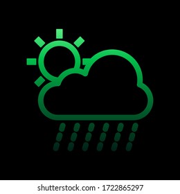 sun, cloudy, rainy sign nolan icon. Simple thin line, outline vector of weather icons for ui and ux, website or mobile application