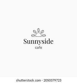 sun and coffee logo design suitable for cafe business