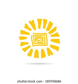 sun color design vector illustration